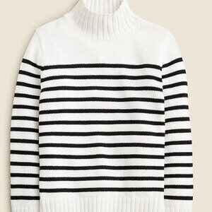 J.Crew Cotton turtleneck sweater in stripe, size XXS